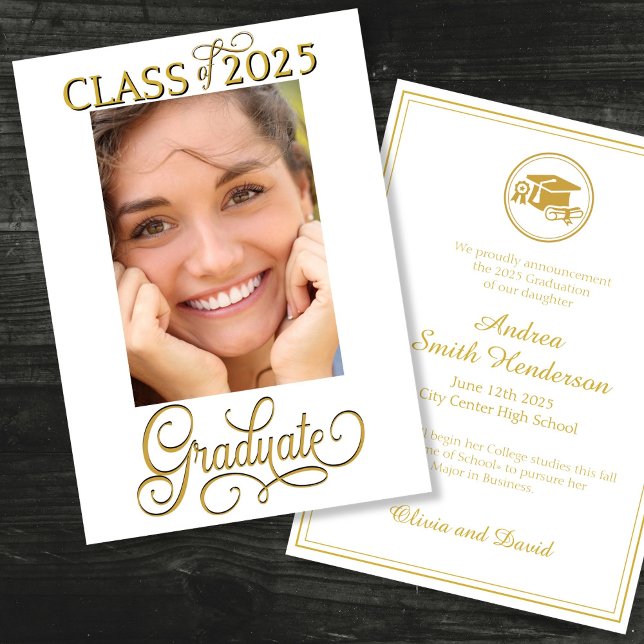 Photo Elegant Script Graduate Announcement (Creator Uploaded)