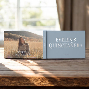 Photo Elegant Simple Quinceanera Guest Book