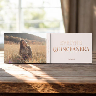 Photo Elegant Simple Quinceanera Guest Book