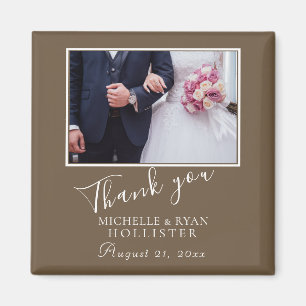 Photo Elegant Thank you Wedding Magnet