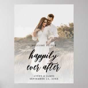 Photo Elegant Wedding Welcome Poster