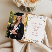 Photo Elegant Wildflower Botanical Graduation
