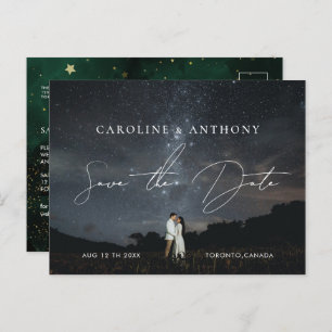 Photo Emerald Green Black Magical  Postcard