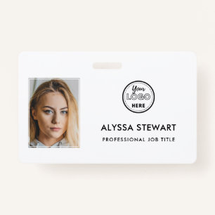 Photo Employee Business ID White Staff Name ID Badge