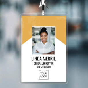 Photo Employee Company Logo Corporate Security ID Badge