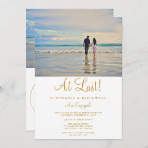 Photo Engagement Announcement Party Invitation
