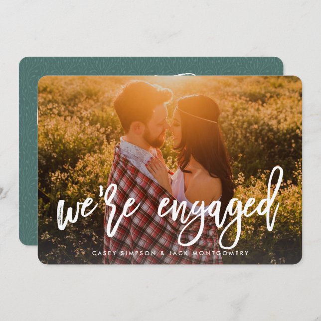 Photo Engagement Announcement & Party Invitation (Front/Back)