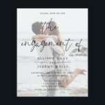 Photo Engagement Invitation<br><div class="desc">All aspects of this design can be edited (font,  text size,  or floral accents moved/removed) to fit your needs. Please contact me if you need help with this design.</div>