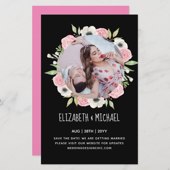 PHOTO Engagement Party Invitations Announcements (Front/Back)