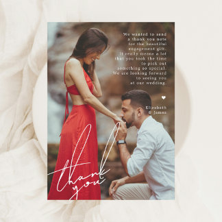 Photo Engagement Party Thank You Card