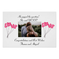 Photo Engagement Pink Love Balloons