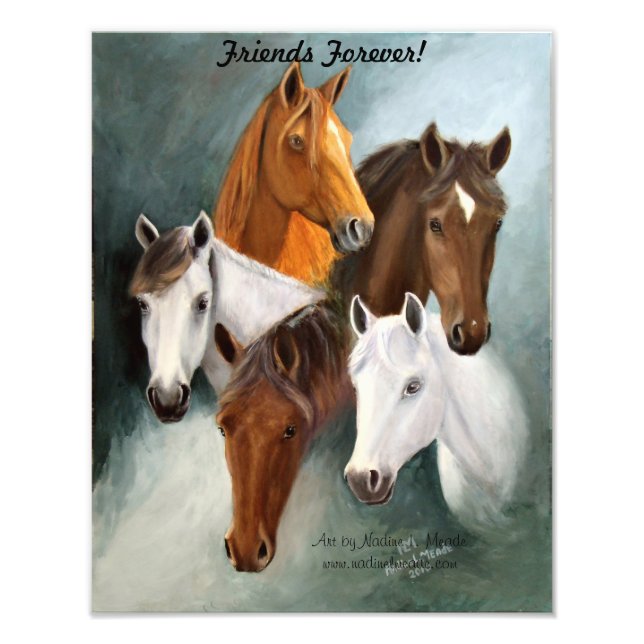 Photo enlargement, 5 Horse Heads (Front)