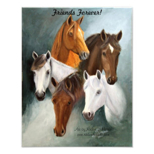 Photo enlargement, 5 Horse Heads Print