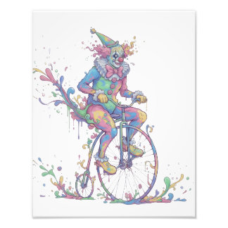 Photo Enlargement clown on a bike