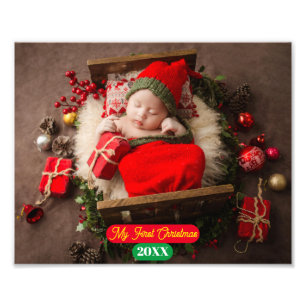 Photo Enlargement -My First Christmas -Photo/year