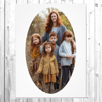 Photo Enlargement Oval Template Ready to Frame