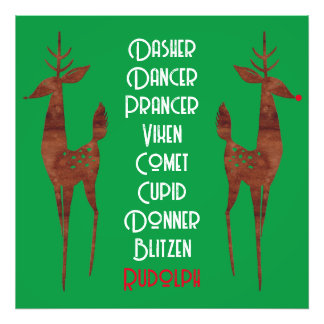 Photo Enlargement -  Santa's Reindeer -Rudolph 