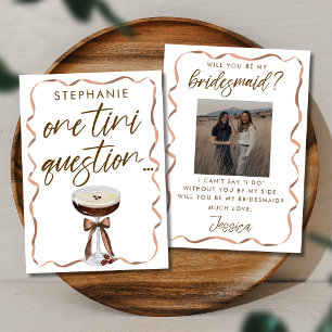 Photo Espresso Martini Bridesmaid Proposal Card