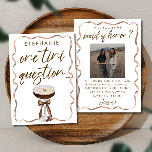 Photo Espresso Martini Maid of Honor Proposal Card
