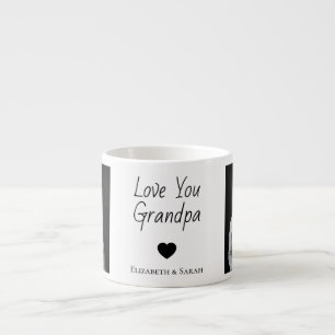 Photo Espresso Mug – Love You Grandpa with Heart