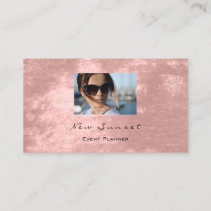 Photo Event Planner Makeup Rose Shimmering VIP Business Card