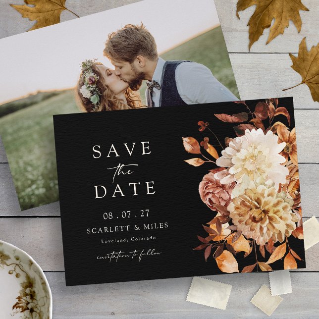 Photo Fall Leaves Wedding Save The Date (Photo Fall Leaves Wedding Save The Date
)