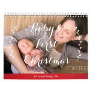 Photo Family Calendar Baby's First Christmas