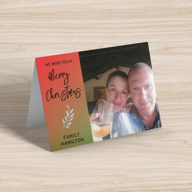 Photo Family Christmas Folded Card (Creator Uploaded)