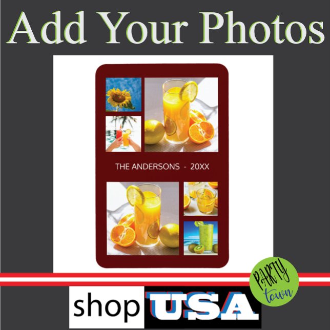 Photo Family Collage Template Magnet (perfect gift for her)