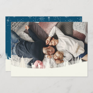 Photo Family Holidays Christmas Winter Scene Holiday Card