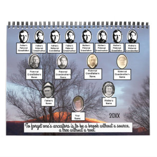 Photo Family Tree Twelve Scenic Photos Calendar
