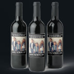 Photo Father's Day Funny Wine Bottle Label<br><div class="desc">Write to me at hello@mistyqe.com for quotes on other matching pieces or customisation requests.</div>
