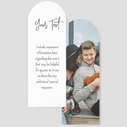 Photo Favours or Wedding Details Enclosure Card