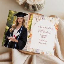 Photo Feminine Meadow Floral Graduation