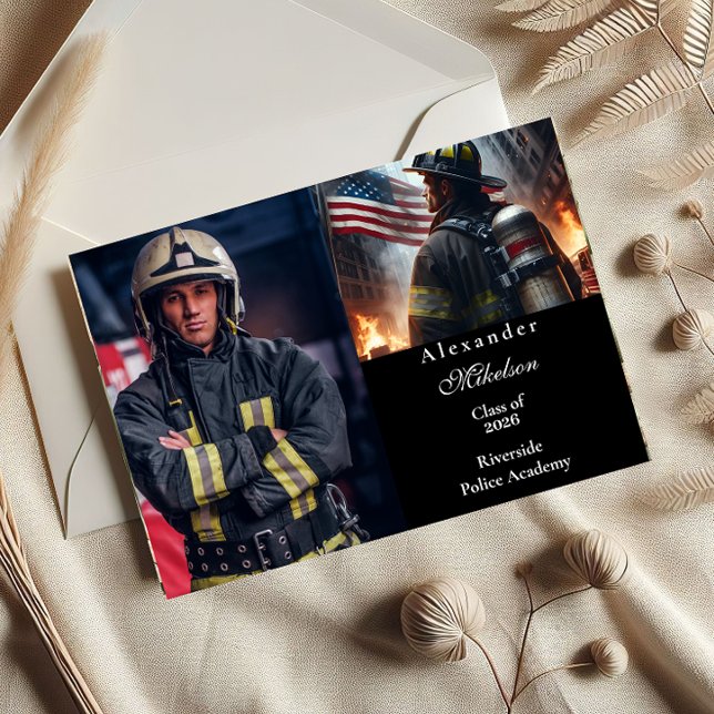 Photo Firefighter Graduation Ceremony Announcement (Creator Uploaded)