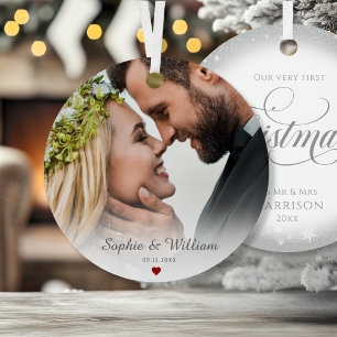 Photo First Christmas as Mr. and Mrs. Ornament