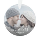 Photo First Christmas Married White Script