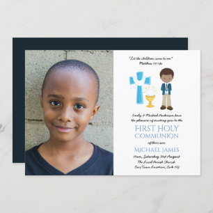 PHOTO First Holy Communion Invites Ethnic BOY
