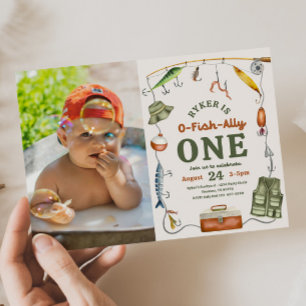 Photo Fishing Birthday Invitation