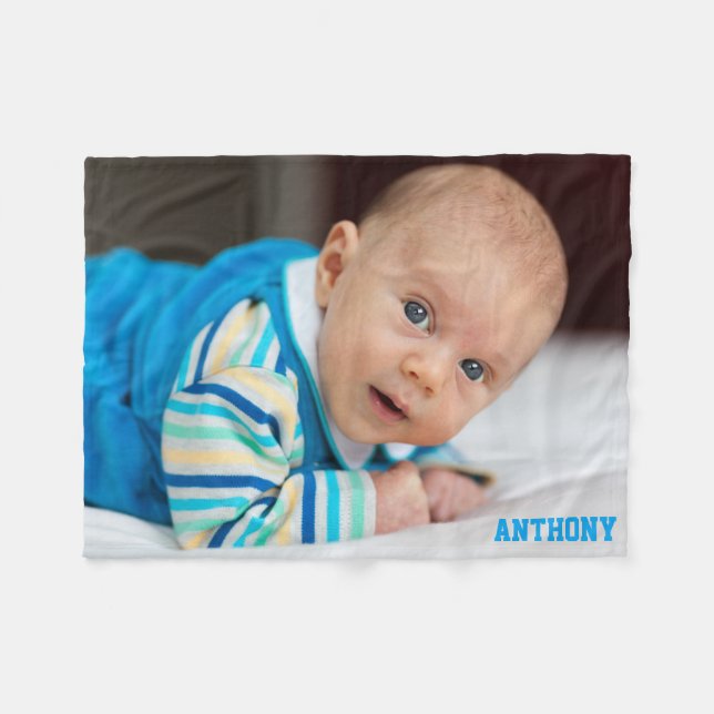 Photo Fleece Blanket Add Your Photo (Front (Horizontal))