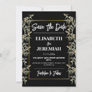 Photo Floral Classic Wedding Save the Date Invitation