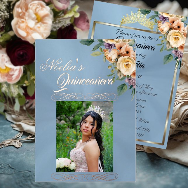 Photo & Floral - Pastel Blue Quinceanera (Creator Uploaded)