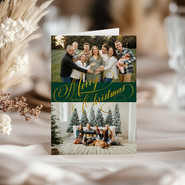 Photo Folded Foil Holiday Card (Creator Uploaded)