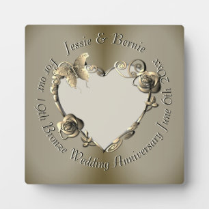 Photo for 8th,19th Wedding Anniversary Rose Heart Plaque