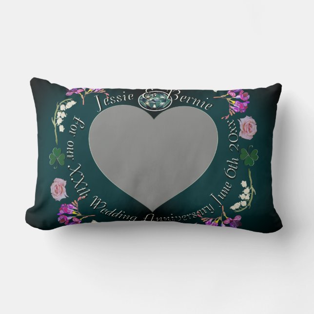 Photo for Custom Wedding Anniversary   Lumbar Cushion (Front)