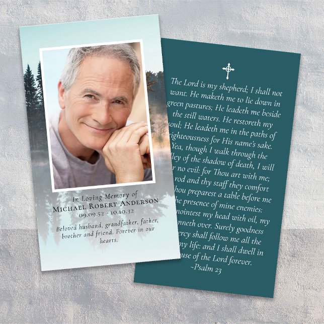 Photo Forest Memorial Prayer Card (Creator Uploaded)