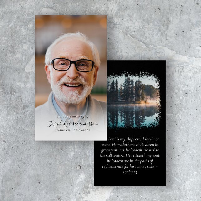 Photo Forest Memorial Prayer Card (Creator Uploaded)