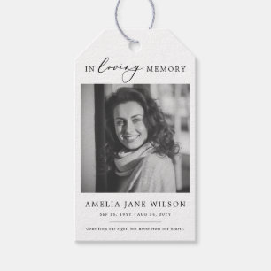 Photo Forget Me Not Seed Packet Memorial Funeral Gift Tags