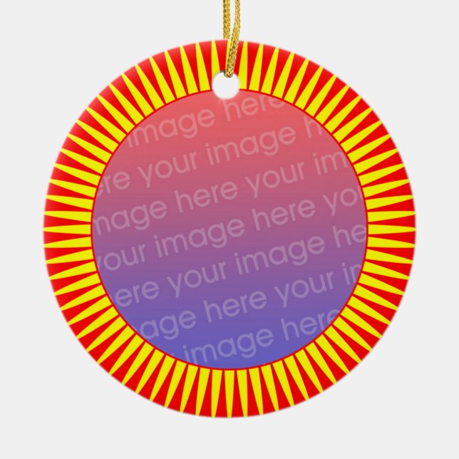 Photo Frame 02 Ceramic Tree Decoration (Front)