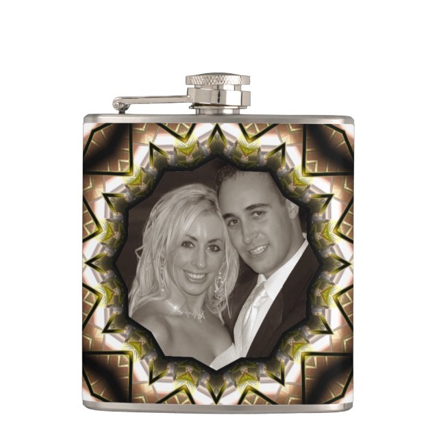 Photo Frame 11 Wrapped Flask (Front)
